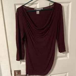 Studio M shirt. Size medium. Ruching on side and top.